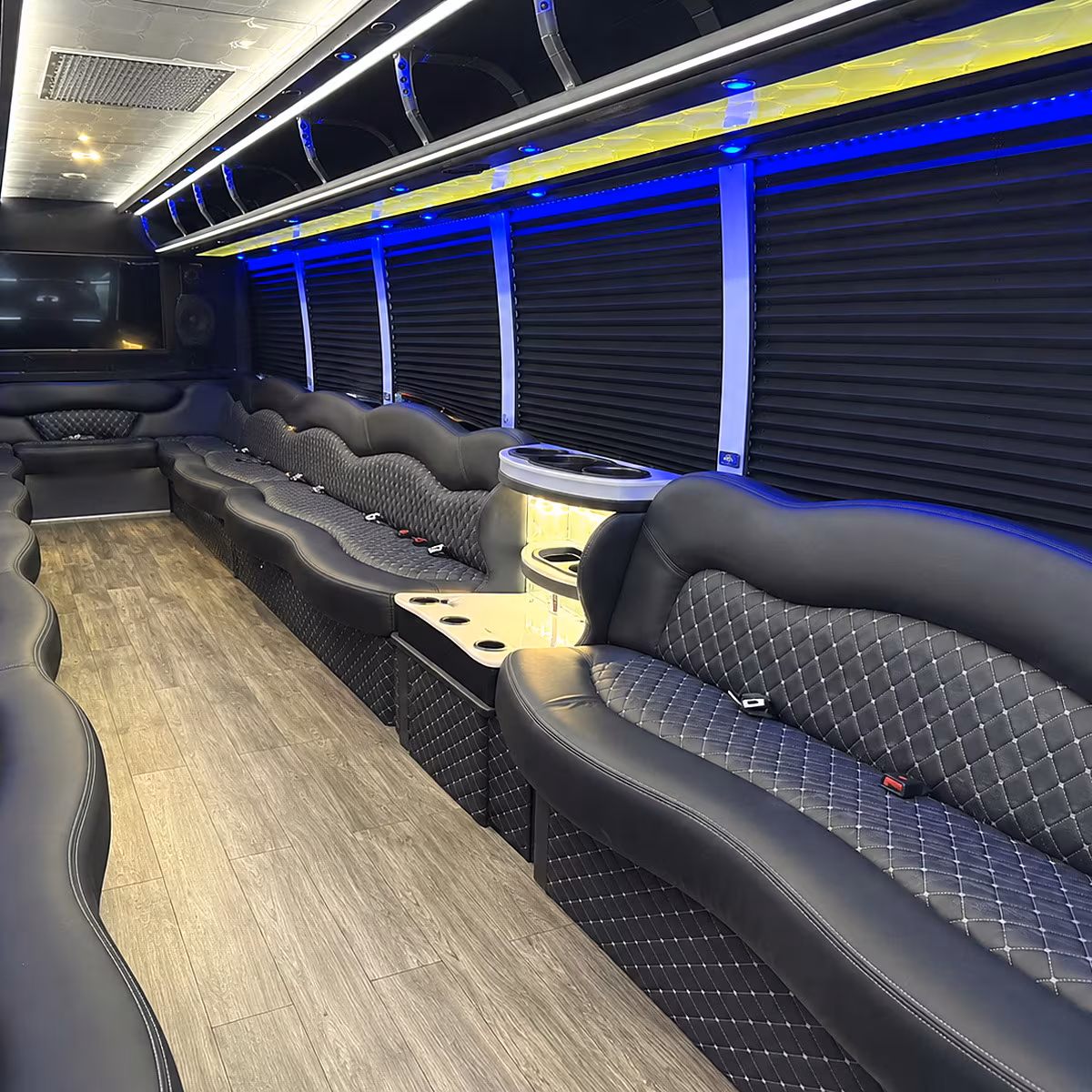 san leandro party bus rental interior